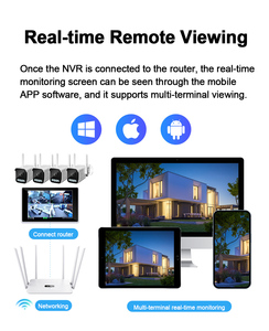 智能控制4K 4/8通道3MP安全摄像机系统夜视POE NVR家用户外安全套件支持sd卡云 - Product Image 5