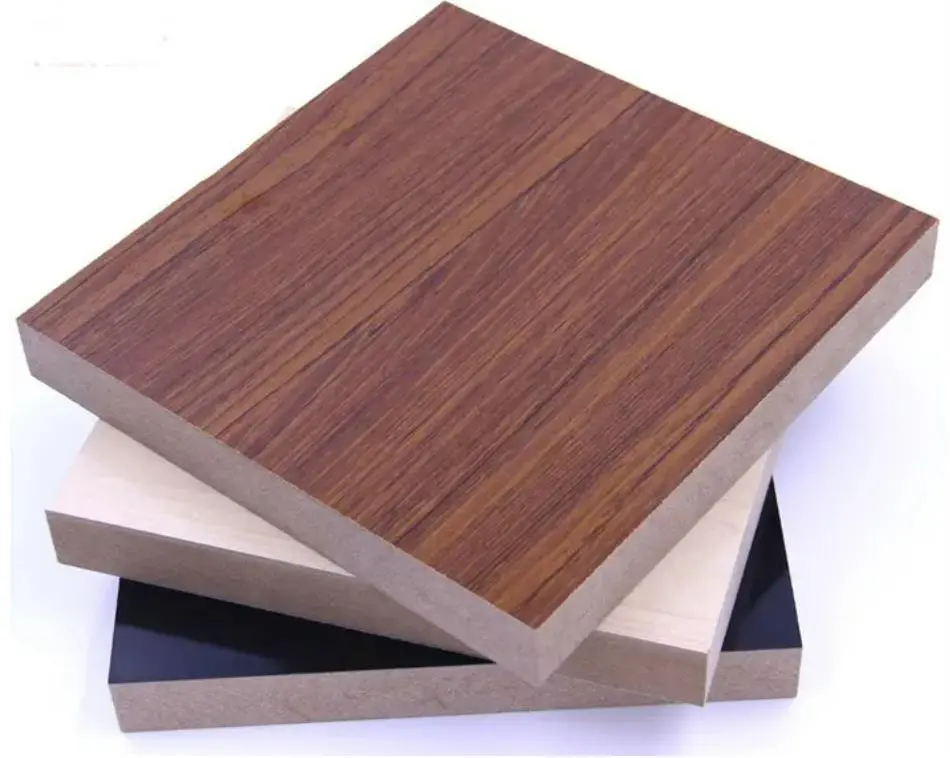 Penerapan serbaguna papan melamin MDF warna abu-abu laminasi 18mm tebal E0/E2 formaldehida emisi serat kayu bersertifikat