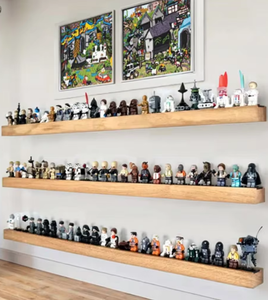 Mini con số hiển thị tường giá gỗ treo tường Minifigures hiển thị kệ gỗ <span class=keywords><strong>LEGO</strong></span> thanh kệ - Product Image 1
