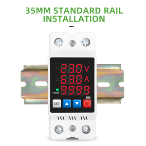 Toptan fiyat OEM ODM 3 ekran VA korumalı dijital tek fazlı 15A 63A AC akım ve voltaj koruyucusu 110V 220V