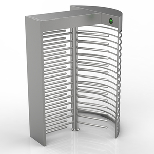 Tornello a tutta altezza in acciaio inossidabile con controllo di accesso per riconoscimento di impronte digitali e viso - Product Image 1