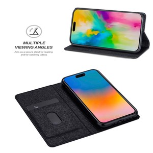 山晨适用于iPhone 16 Plus手机壳6闪光书14皮革翻盖11 Pro Max钱包支架适用于iphone13 mini