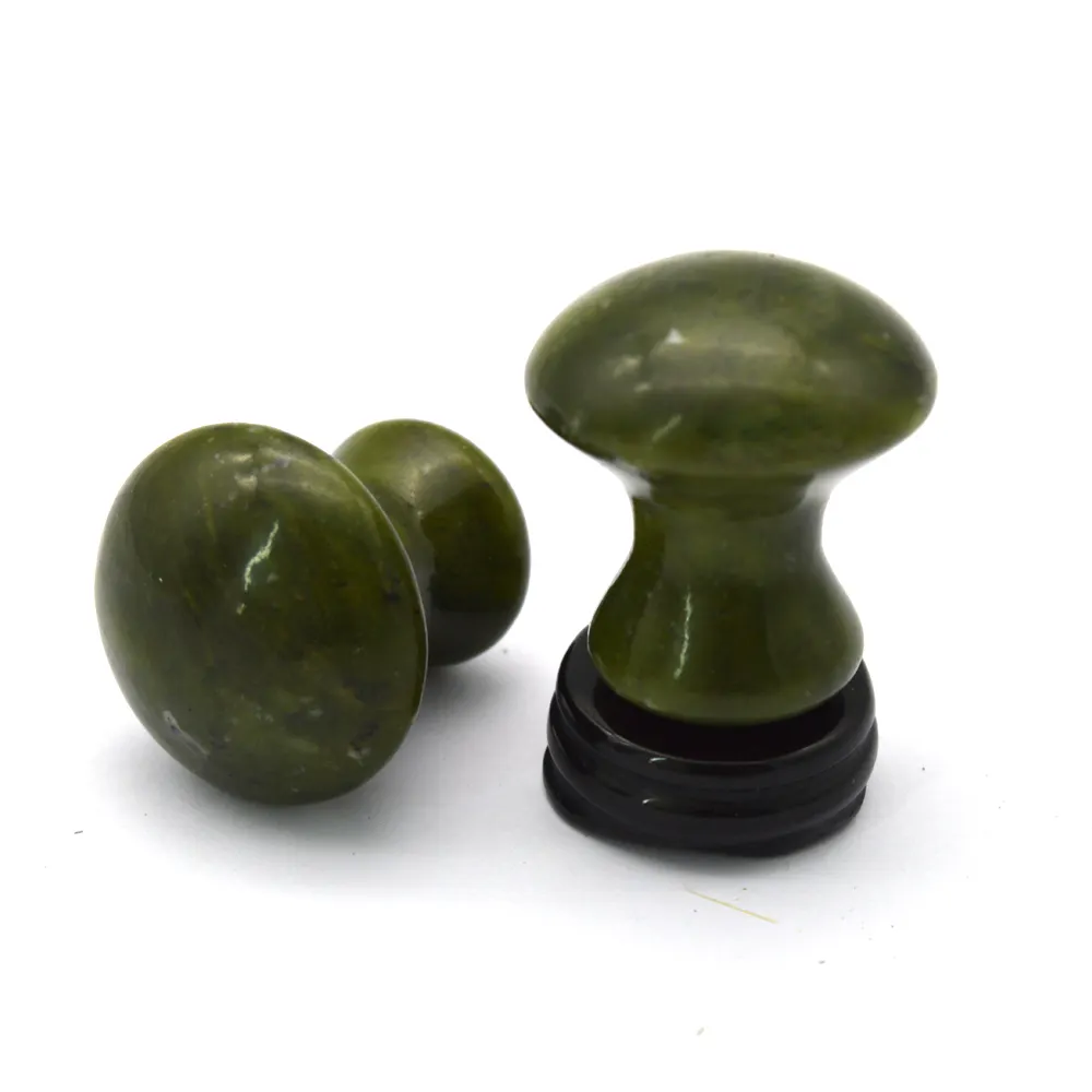 Piedra Gua Sha de Jade verde para masaje facial, piedra Gua Sha para masaje facial de setas de cristal, Helu, Gua Sha, para SPA, Jade verde, venta al por mayor