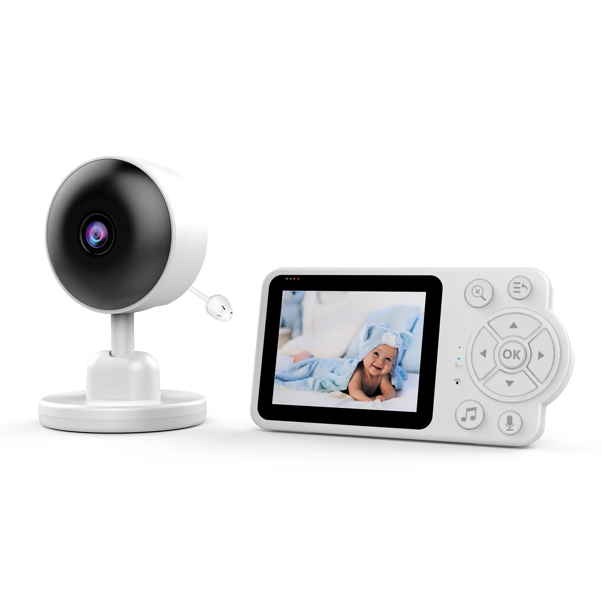 2.4G Wifi Video Baby Monitor 2.8 pollici Display colorato Baby Nanny telecamera di sicurezza ruota il monitoraggio della temperatura
