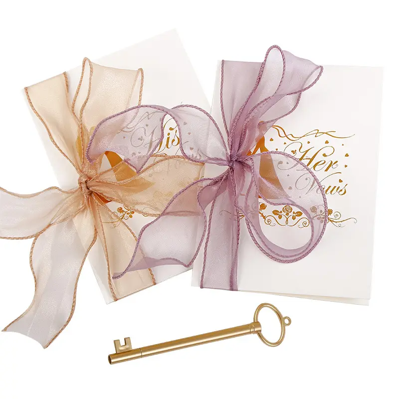 Tarjeta de regalo con cinta, diseños de boda, tarjeta de regalo Superior, felicitación, escritura a mano, tarjetas de invitación, gracias