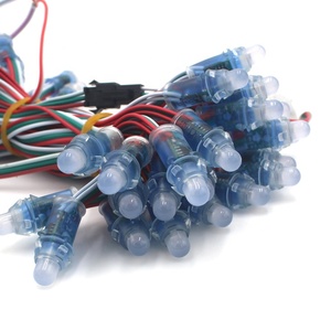 RGB светодиодные пиксельные световые струны DC5V индивидуально адресуемые 12 мм круглые модули водонепроницаемые полноцветные с IP68 рейтингом ПВХ корпус