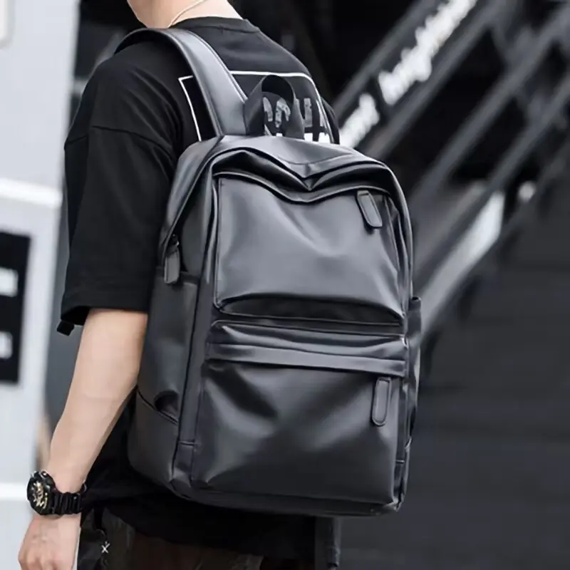 Модный Новый студенческий водонепроницаемый рюкзак ноутбук школьная сумка Прочный Pu кожаный рюкзак для мужчин