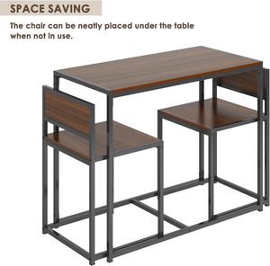 Sogesfurniture <strong>3</strong>-Piece Dining <strong>Table</strong> <strong>Set</strong>, Modern Kitchen <strong>Table</strong> and Chairs for 2, Wood Square Pub Bar <strong>Table</strong> <strong>Set</strong> Perfect - Product Image 5