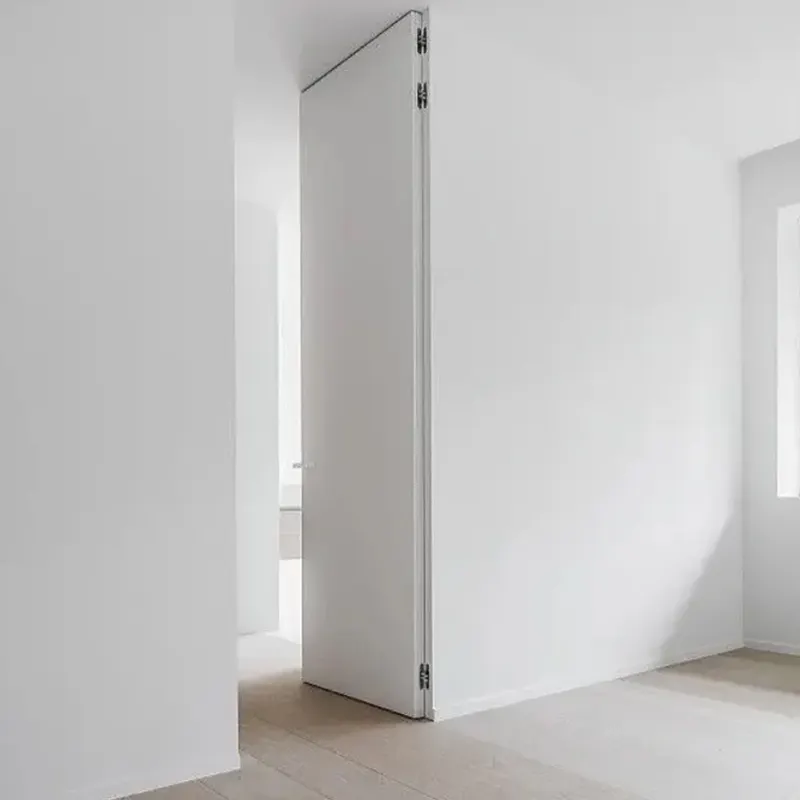 उच्च गुणवत्ता वाले आधुनिक अदृश्य डिजाइन फ्रेमलेस लकड़ी के इंटीरियर छिपे हुए दरवाजे सफेद भूरे रंग के अदृश्य दरवाजे