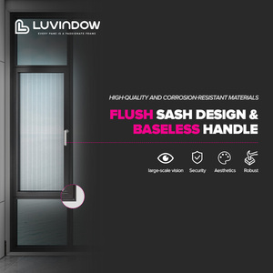 Finestre architettoniche contemporanee in alluminio con cornici sottili con apertura verticale modello di schermo magnetico per progetti di Design moderno - Product Image 5