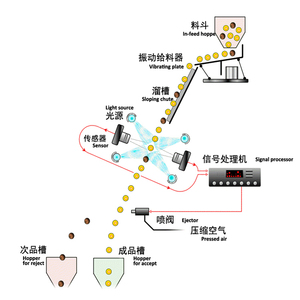 Intelligent NIR RGB Camera 5400+ Pixels Colour Sorter <strong>Machine</strong> <strong>for</strong> Separating Macadamia <strong>Shell</strong> <strong>and</strong> <strong>Kernel</strong> With Multi-language - Product Image 3