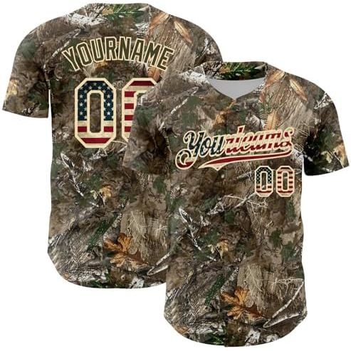Style camouflage Woodland - Drapeau américain 01