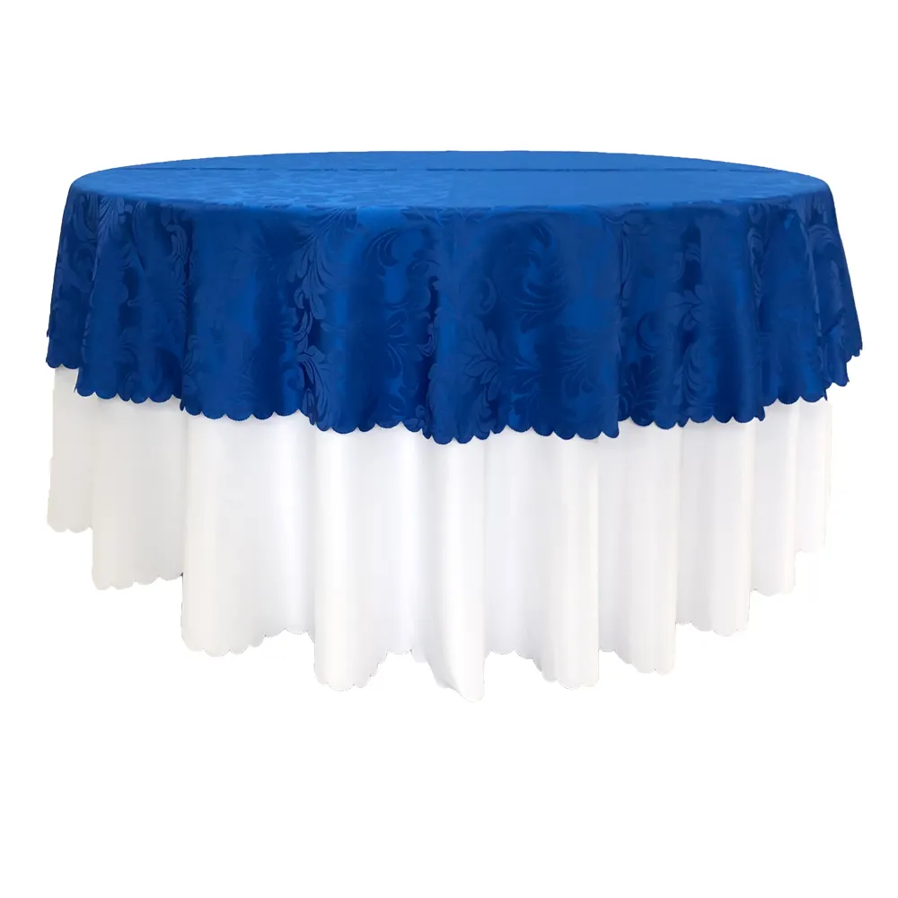 Personalizado jacquart bebê azul mesa roupas para casamento brilhando toalha de mesa