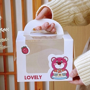Şeffaf pencereler ile özelleştirilmiş kare kek kutuları geri dönüşümlü s Cupcake konteyner gıda ambalaj kabartmalı özellikleri için - Product Image 5