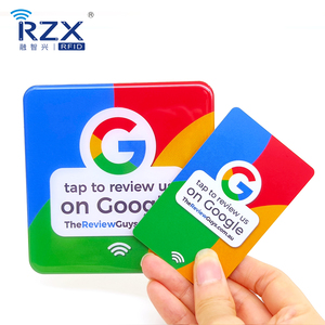 HF personalizado NFC NTAG 213 codificación URL impresión código QR Google Review tarjeta RFID Digital Business Card - Product Image 3