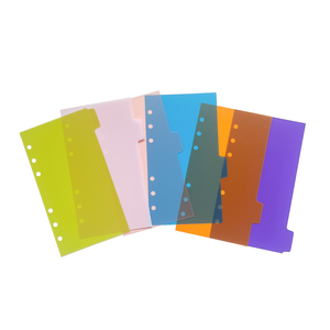 A6 Loose-Leaf Loose-laf Core 6-цветный пластиковый сепаратор из полипропилена с печатным рисунком цветовой индекс - Product Image 4