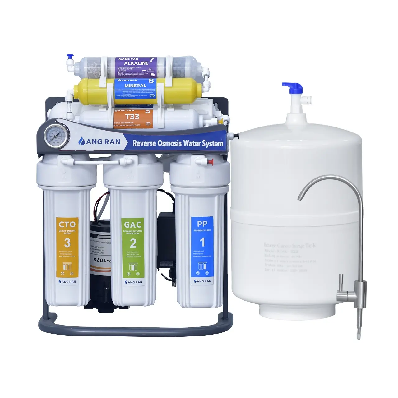Filtro de agua de ósmosis inversa de 5 etapas a precio competitivo purificador de agua Ro de 7 etapas para el hogar eléctrico 50 blanco