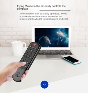 X6 şarj edilebilir uzaktan kumanda hava fare kablosuz mini klavye ses kontrolü IR öğrenme fare jiroskop hava fare - Product Image 4