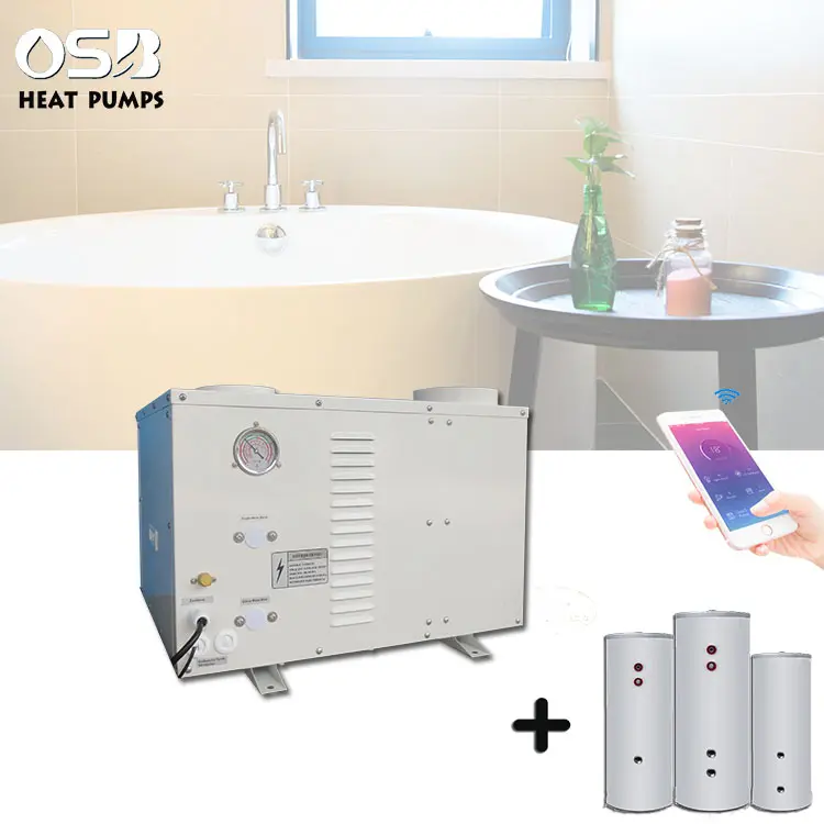 2021 New solar 60L mini heat pump -7~43 c applicable 60 deg C outlet water temperature hot water heater with WIFI app conrtol