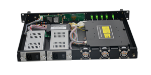 Amplificador de fibra de alta potencia 1550nm 4 puertos 1U EDFA con función WDM para CATV para redes 5G POE 3G TCP 5DB TX Power