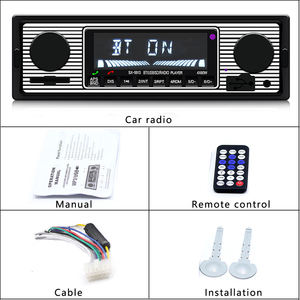 Yüksek kaliteli FM radyo alıcısı desteği Aux SD USB MMC uzaktan kumanda klasik tarzı 1Din araba Stereo araba MP3 çalar ISO portu - Product Image 6
