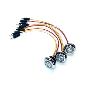 3/4&quot; Round 3led Dual Color <strong>Revolution</strong> <strong>LEDs</strong> Rear Side Marker Indicators Light for Truck Car Bus Trailer Chrome Trailer Side - Product Image 4