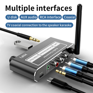 Transmisor receptor de fibra D200 BT 5,0, transmisor Coaxial USB BT, convertidor Digital a analógico con Control remoto - Product Image 3