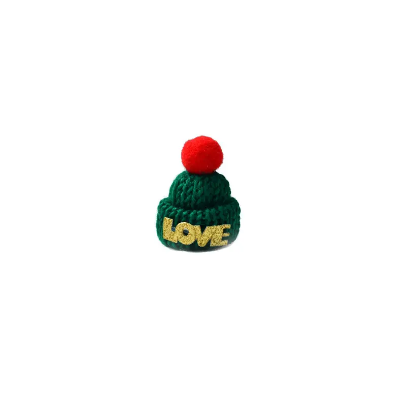 Enfeites de árvore de natal, enfeites de decoração diy, tricô, natal, mini chapéus, boneca