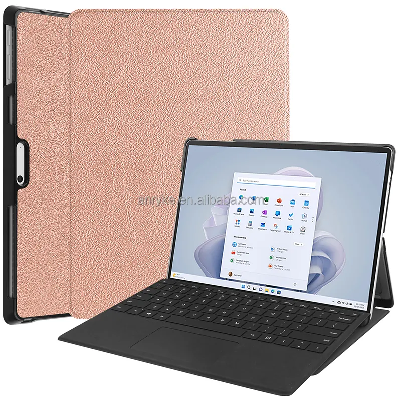 Flip Cover PU Leder Tablet Tastatur hülle für Microsoft Surface Go 3 2021 / Surface Go 2 2020 / Surface Go 2018 10,5 Zoll Funda