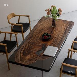 热销厨房配件实心悬挂式木桌环氧树脂桌 - Product Image 3