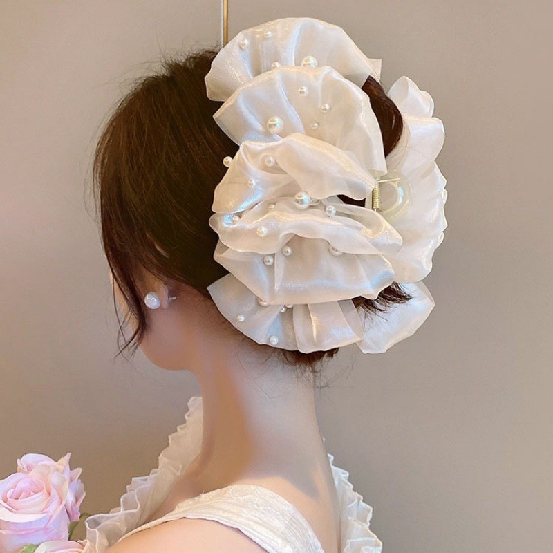 15-ivory pearl bubble chiffon