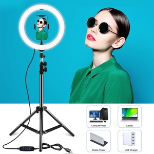 <strong>Best</strong> Price PULUZ 10.2 Inch 26cm <strong>LED</strong> Ring Light + 1.1m Tripod Mount Vlogging Video Light Live Broadcast <strong>Kits</strong>