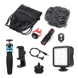 Smartphone Video Rig Vlog <strong>Kit</strong> 1 with Grip Rig, Shotgun Microphone, LED Light and Wireless Remote Vlog YouTube <strong>Filmmaker</strong> - Product Image 6