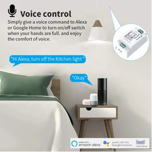 Tuya Control remoto 1 Gang interruptor de luz inteligente disyuntores Wifi inalámbrico 433MHz automatización del hogar Alexa módulo de relé de voz - Product Image 4