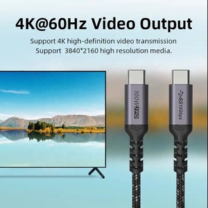 High Quality Cabo USB C Cable PD 100W 20V 5A Fast Charging USB3.1 USB 3.1 Gen2 4K Ultra HD Type C to Type C Cable for Macbook