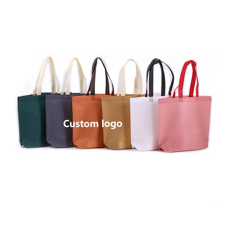 Bolso de compras reutilizable personalizado barato bolso de compras ecológico reciclado no tejido con logotipo