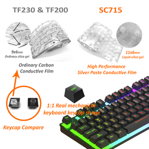TF230全尺寸定制希伯来语西班牙语俄语键盘照明USB有线最便宜的游戏键盘和鼠标 - Product Image 4