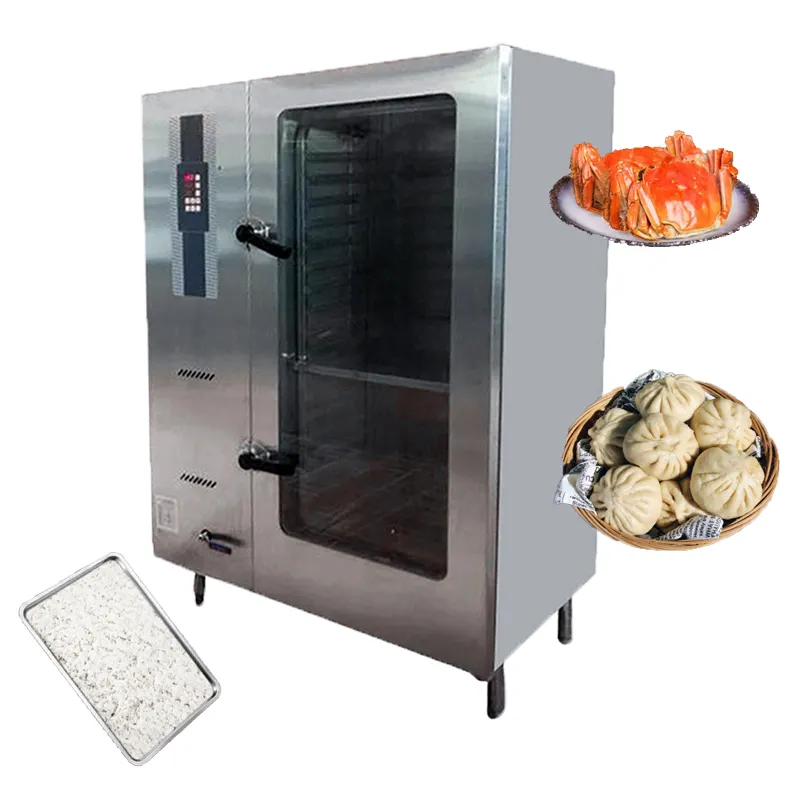 Fornello per alimenti industriale tastiera intelligente elettrico 8 vassoi macchina per la cottura a vapore del riso a vapore per attrezzature da cucina per ristoranti