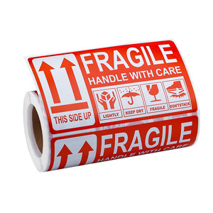 Glass Design Fragile Stickers Thank You Shipping and Packing Warning Stickers Permanent <strong>Adhesive</strong> This Side <strong>up</strong> Shipping Packing - Product Image 6