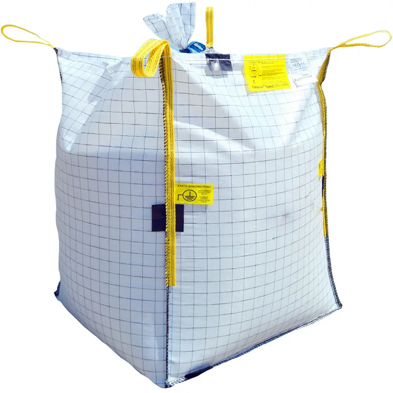 1ton Op Maat Gemaakte Print Pp Big Bag Buisvormige Pp Jumbo Tas Antistatische Superzakken