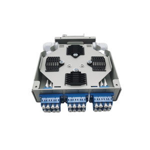 Panel de conexión de fibra LC de 24 núcleos, montaje en rack, 6 puertos, montaje en riel DIN, caja de empalme de fibra óptica para distribución de terminales de red FTTH - Product Image 3