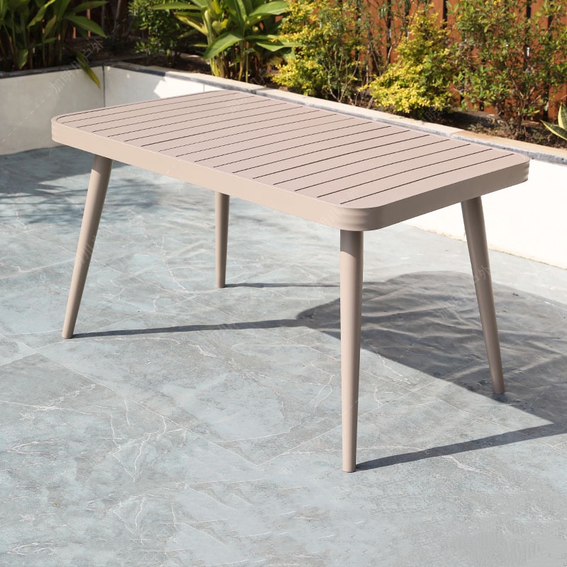 Tavolo singolo interamente in alluminio 150*90