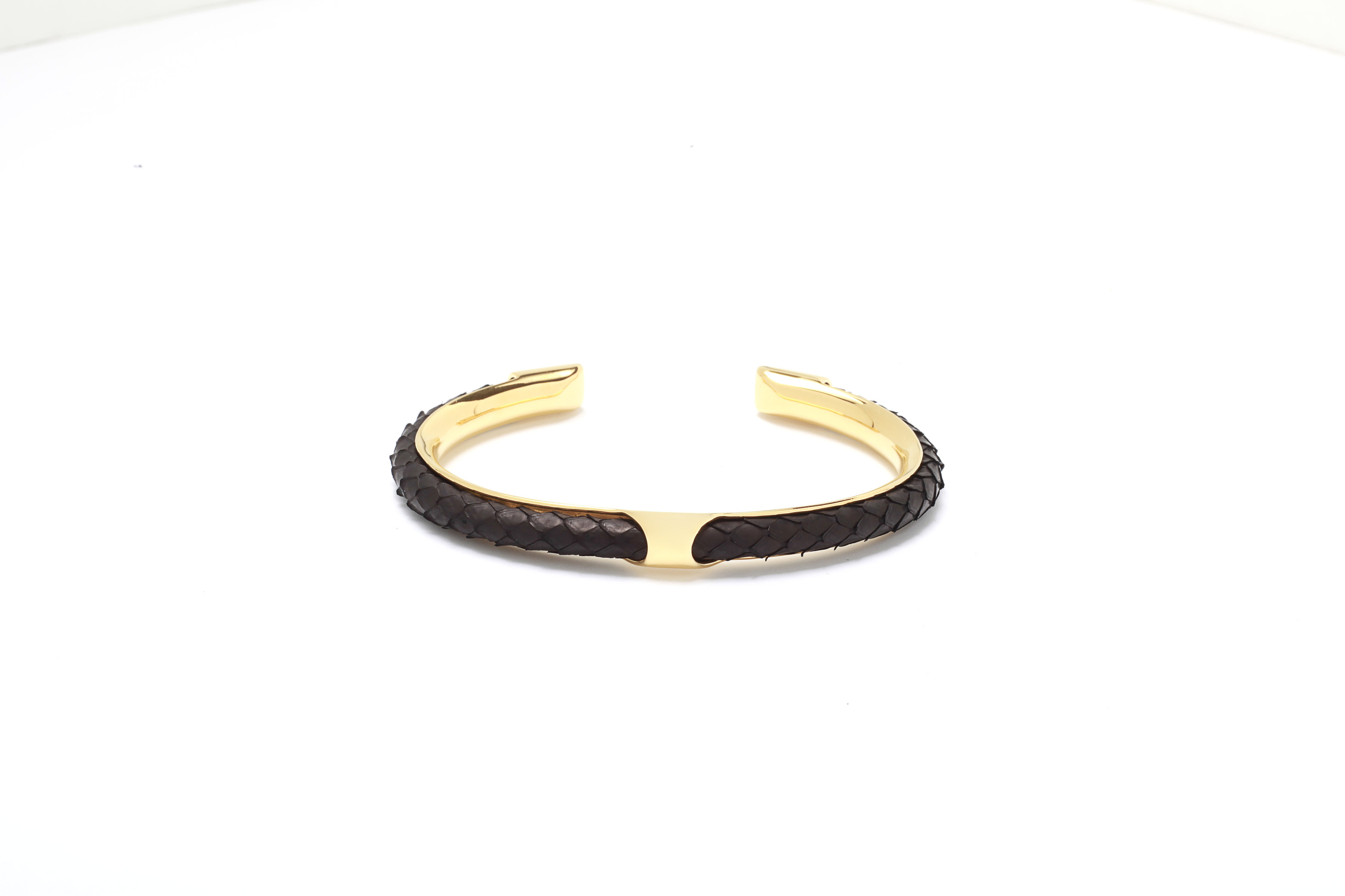 Python noir plaqué or 18 carats
