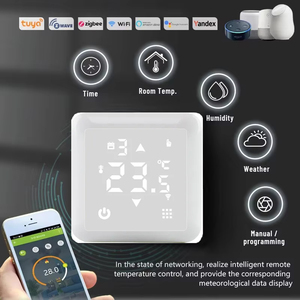 Venta al por mayor de fábrica Tuya inalámbrico WiFi termostato digital moderno controlador de temperatura de pantalla táctil para programación semanal Hotel - Product Image 5