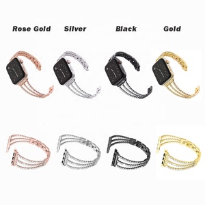 Cô Gá<span class=keywords><strong>i</strong></span> Của Shining Kim Cương Dây Đeo Cổ Tay Cho Applewatch Thờ<span class=keywords><strong>i</strong></span> Trang Kim Loạ<span class=keywords><strong>i</strong></span> Trang Sức Vòng Đeo Tay Cho <span class=keywords><strong>Fitbit</strong></span> Versversa2 Versa3 Ban Nhạc Đồng Hồ - Product Image 3