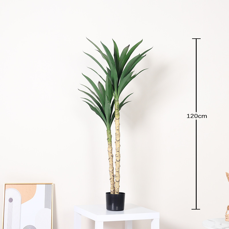 Sisal vert à tige blanche - 120 cm