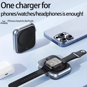 Apple taşınabilir led dijital ekran kablosuz şarj güç banka ile Iphone için 5000mah ultra-ince manyetik iwatch airpods - Product Image 2