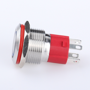 19MM anello ad alta corrente tipo di alimentazione LED luminoso interruttore a pulsante in metallo in acciaio inossidabile pulsante 10A con connettore per cavo - Product Image 3
