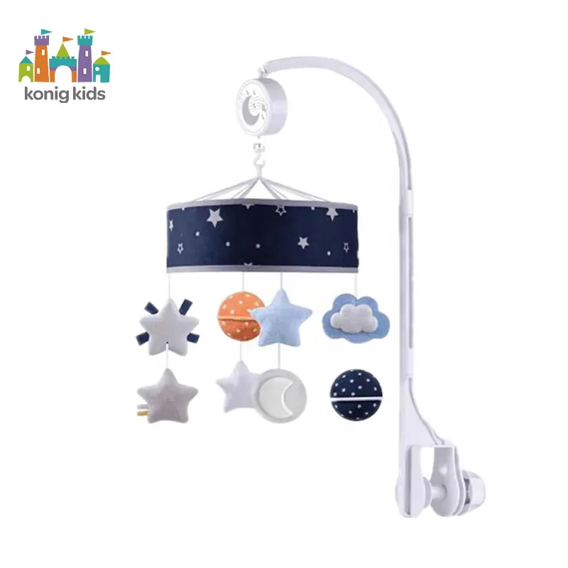 Konig Kinder Aufstehende Babykrippe Mobiles Bett Spielzeug Musikbox Planet Plüsch Baby Nachttisch Glocke