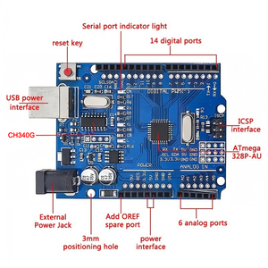 ATmega328P CH340 CH340G Für Arduino UNO R3 Entwicklungs platine mit geradem Stift kopf mit Kabel
